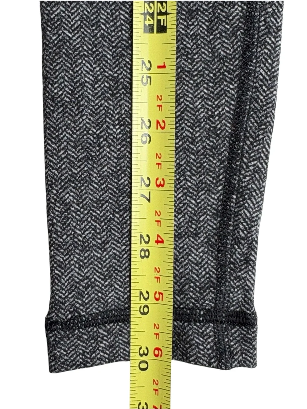 Lululemon Wunder Under Pant Heathered Herringbone Black Size 4 Full Length 30